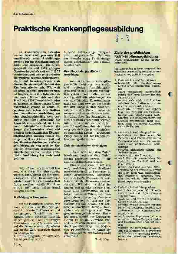 Vorschauseite 1: Praktische Krankenpflegeausbildung