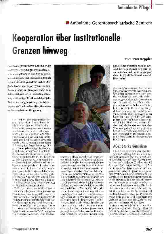Vorschauseite 1: Kooperation über institutionelle Grenzen hinweg