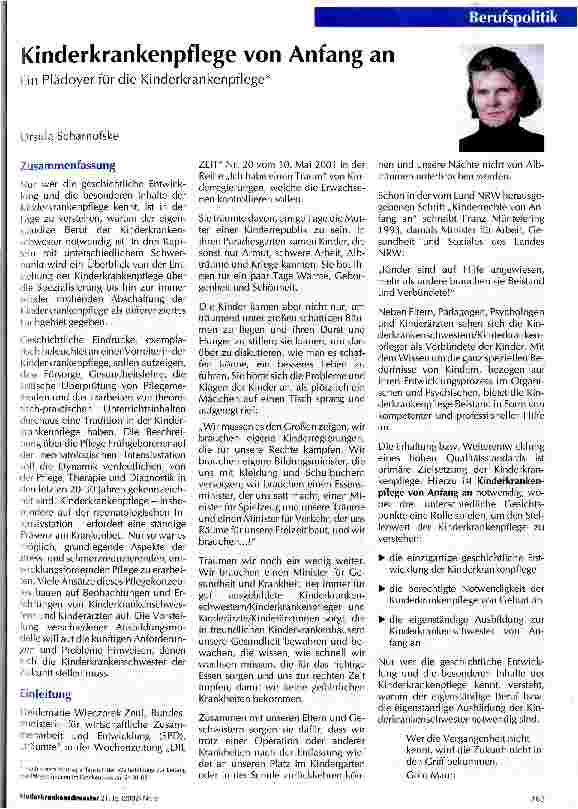 Vorschauseite 1: Kinderkrankenpflege von Anfang an