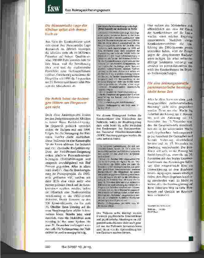 Vorschauseite 2: Das BSSichG konterkariert Wettbewerb, Qualität und Leistungsfähigkeit Das Beitragssicherungsgesetz: aktueller Stand und Perspektive