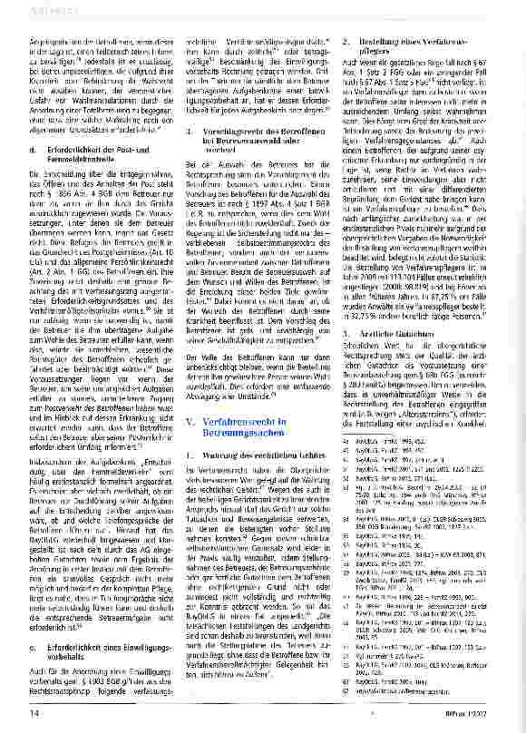 Vorschauseite 4: Der Beitrag der Rechtsprechung zum Erfolg des Betreuungsrechts Teil 1