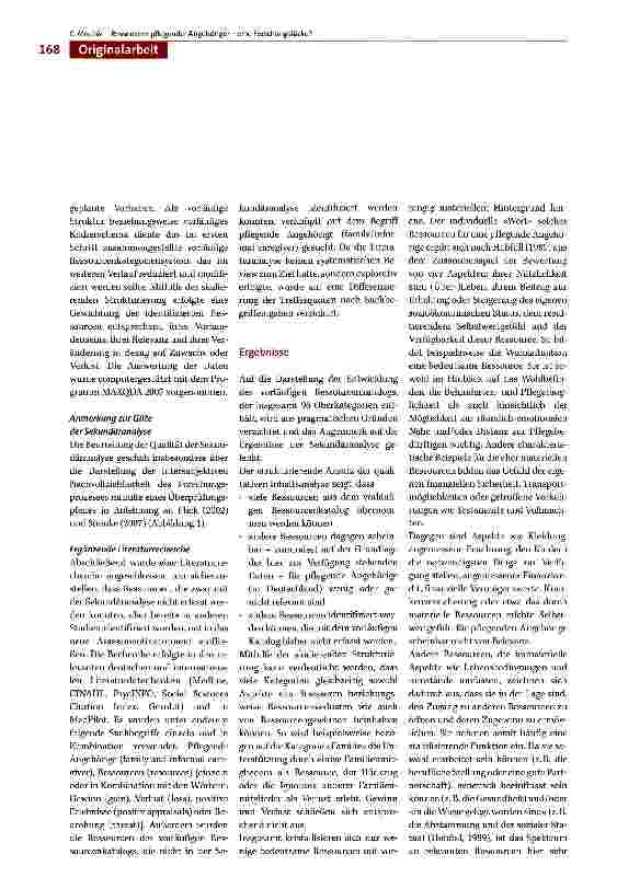 Vorschauseite 6: Ressourcen pflegender Angehöriger -eine Forschungslücke? Gesundheitssoziologische und empirische Annäherung an ein bislang vernachlässigtes Forschungsfeld