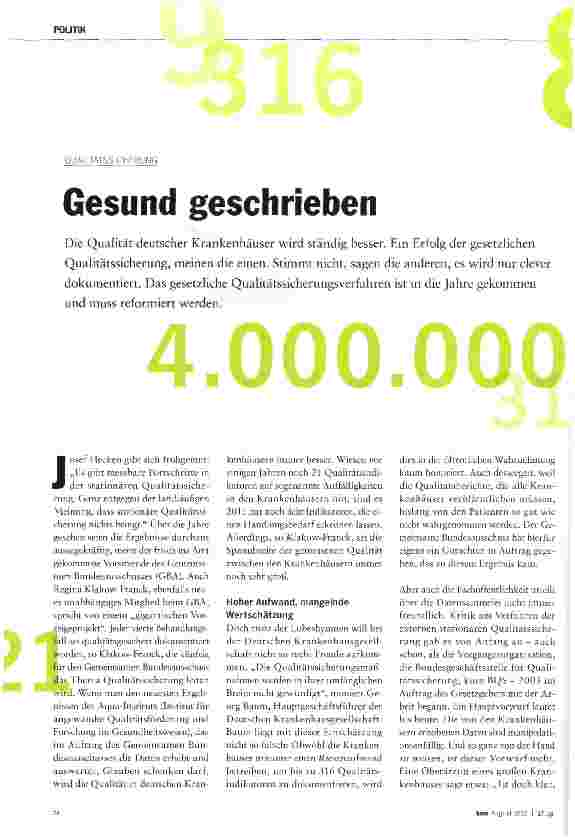 Vorschauseite 1: Gesund geschrieben