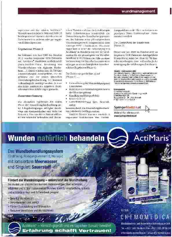 Vorschauseite 4: Wundheilungssituation bei 91 Prozent verbessert