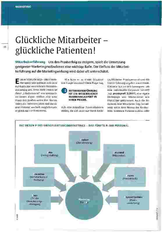 Vorschauseite 1: Glückliche Mitarbeiter -glückliche Patienten!