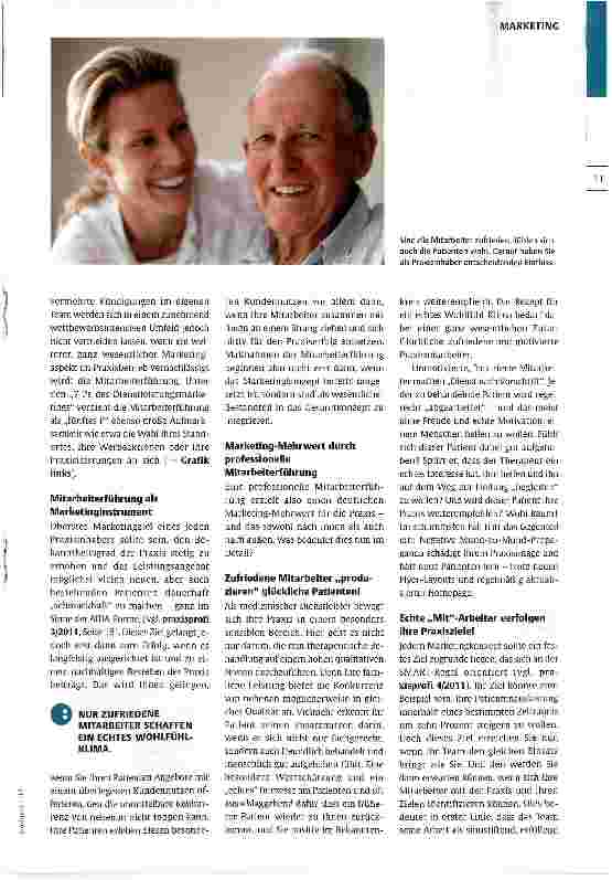 Vorschauseite 2: Glückliche Mitarbeiter -glückliche Patienten!