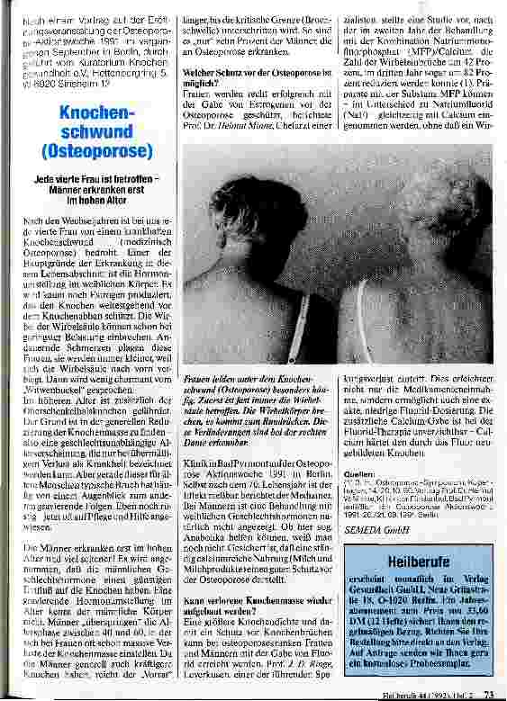 Vorschauseite 2: Die differenzierte medikamentöse Behandlung der Osteoporose