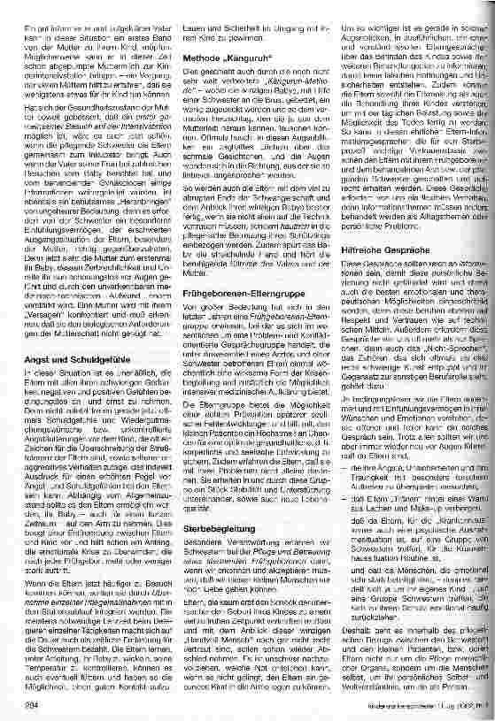 Vorschauseite 2: Wie eine Intensivschwester die Beziehung zu dem Frühchen und seinen Eltern erlebt