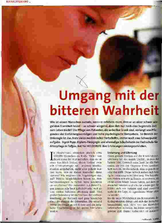 Vorschauseite 1: Umgang mit der bitteren Wahrheit