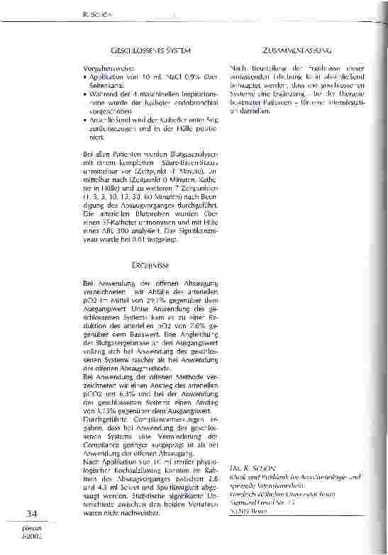 Vorschauseite 4: Geschlossene versus offene endobronchiale Absaugung bei beatmeten Intensivpatienten