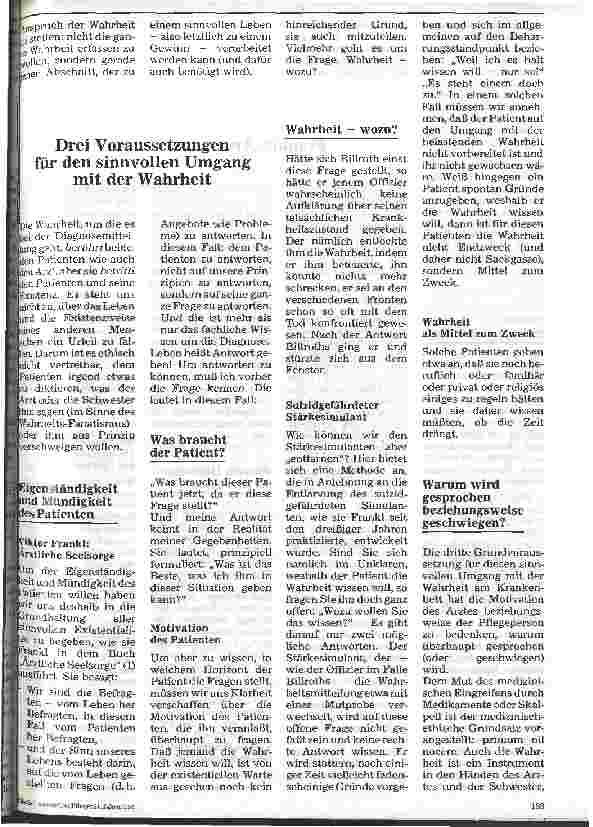 Vorschauseite 3: Die Wahrheit am Krankenbett Arzt und Pflege zwischen Sachlichkeit und Menschlichkeit