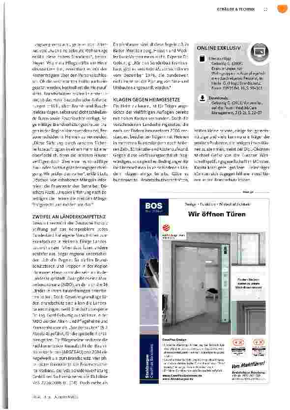Vorschauseite 2: BRANDSCHUTZ Bundesweite Standards nötig