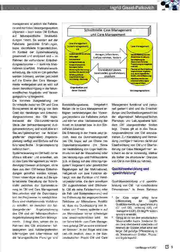 Vorschauseite 6: Case Management benötigt mehr Begriffsund Inhaltsklarheit! -Versuch einer Klärung