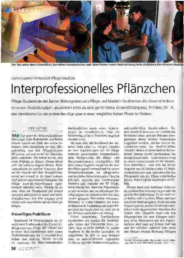Vorschauseite 1: Interprofessionelles Pflänzchen