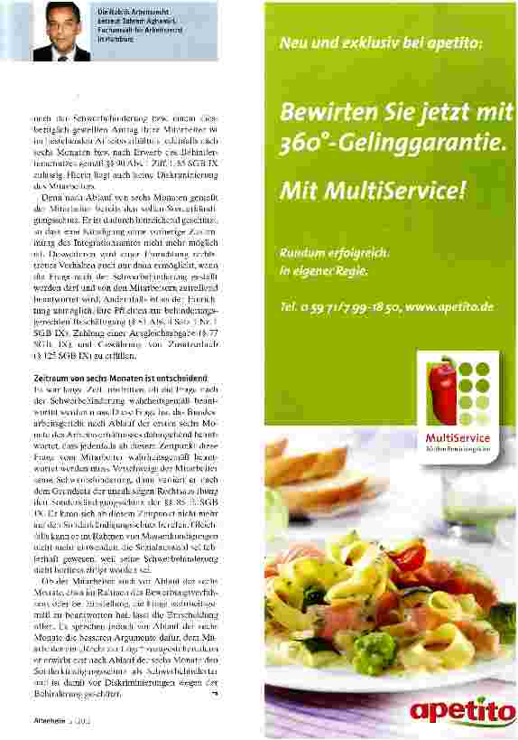 Vorschauseite 2: Die Frage nach einer Schwerbehinderung ist zulässig