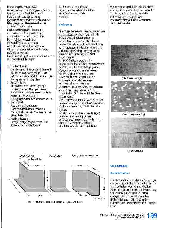 Vorschauseite 3: Hygienische, ökologische und ökonomische Aspekte zu Fußbodenbelägen im Krankenhaus (Fortsetzung)