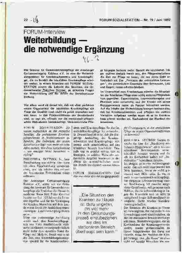 Vorschauseite 1: Weiterbildung - die notwendige Ergänzung
