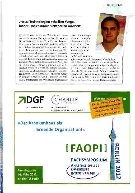 Vorschauseite 2: Wie sieht die Intensivstation der Zukunft aus?