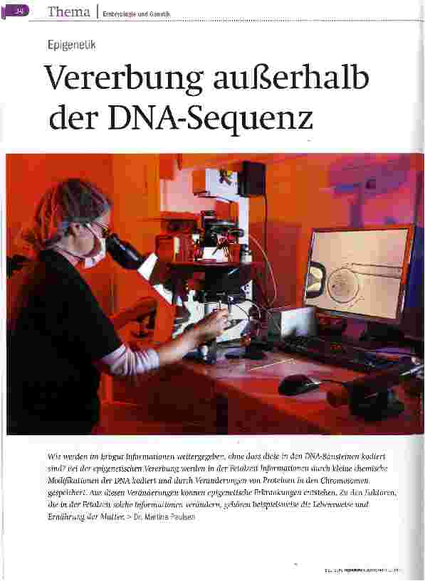 Vorschauseite 1: Vererbung außerhalb der DNA-Sequenz
