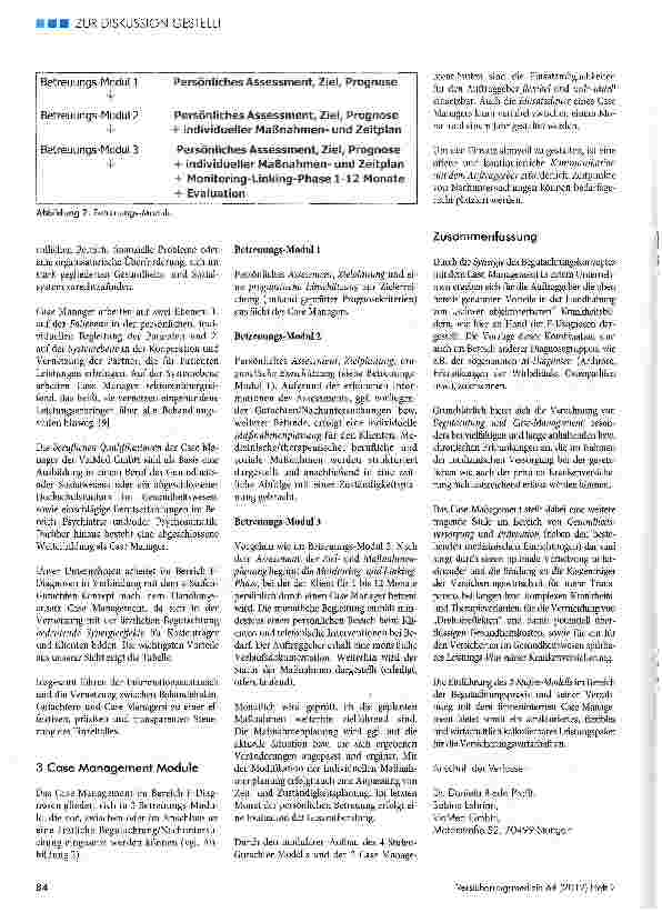Vorschauseite 3: Aspekte bei der Steuerung von Leistungsfällen mit psychiatrischen und psychosomatischen Diagnosen für die Versicherungswirtschaft