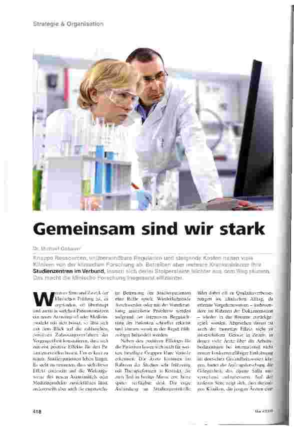 Vorschauseite 1: Gemeinsam sind wir stark