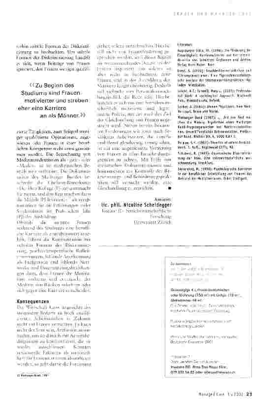 Vorschauseite 3: Strukturelle Barrieren in der Karriereentwicklung von Medizinerinnen