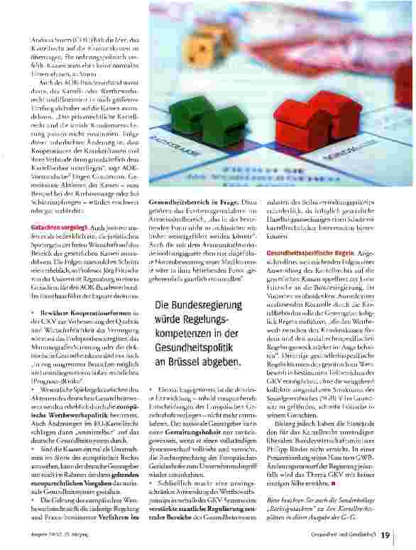 Vorschauseite 2: Monopoly für Krankenkassen?
