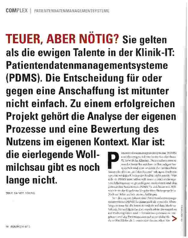 Vorschauseite 1: Teuer, aber nötig?