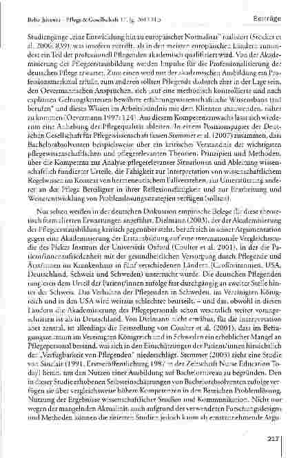 Vorschauseite 2: Wirkungen einer akademischen Erstausbildung von professionell Pflegenden im Spiegel internationaler Studien