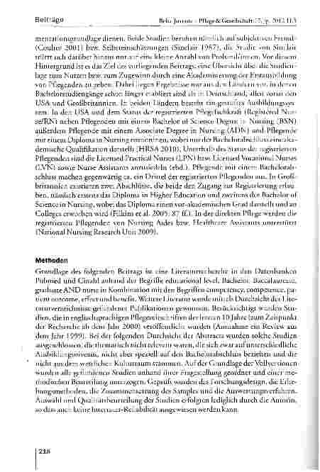 Vorschauseite 3: Wirkungen einer akademischen Erstausbildung von professionell Pflegenden im Spiegel internationaler Studien