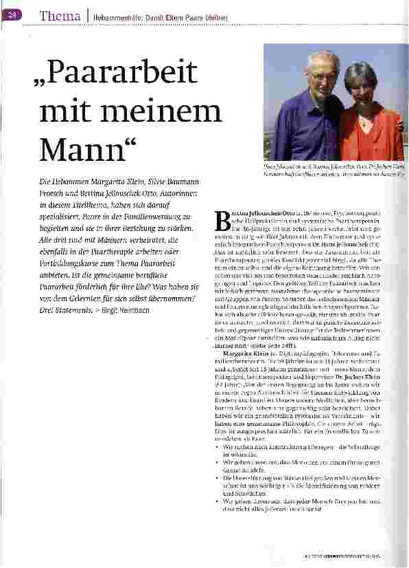Vorschauseite 1: Paararbeit mit meinem Mann