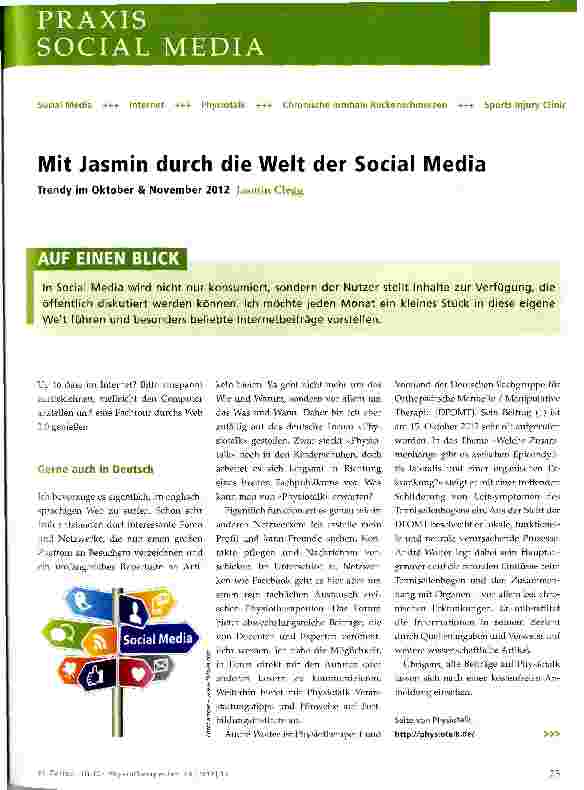 Vorschauseite 1: Mit Jasmin durch die Welt der Social Media