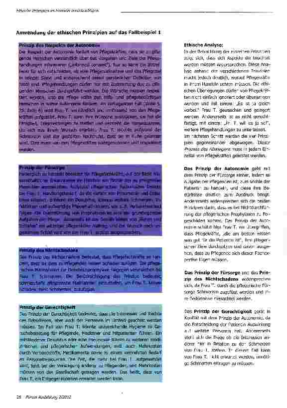 Vorschauseite 3: Ethische Prinzipien im Handeln berücksichtigen