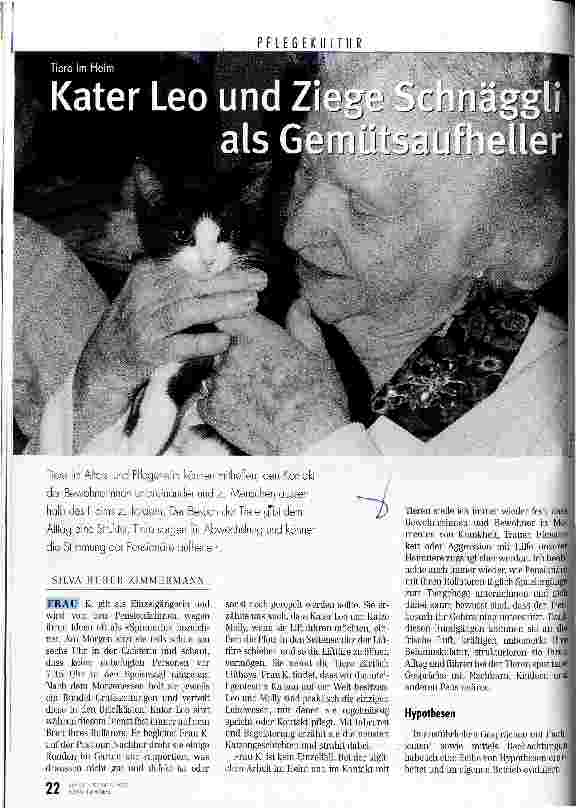 Vorschauseite 1: Kater Leo und Ziege Schnäggli als Gemütsaufheller