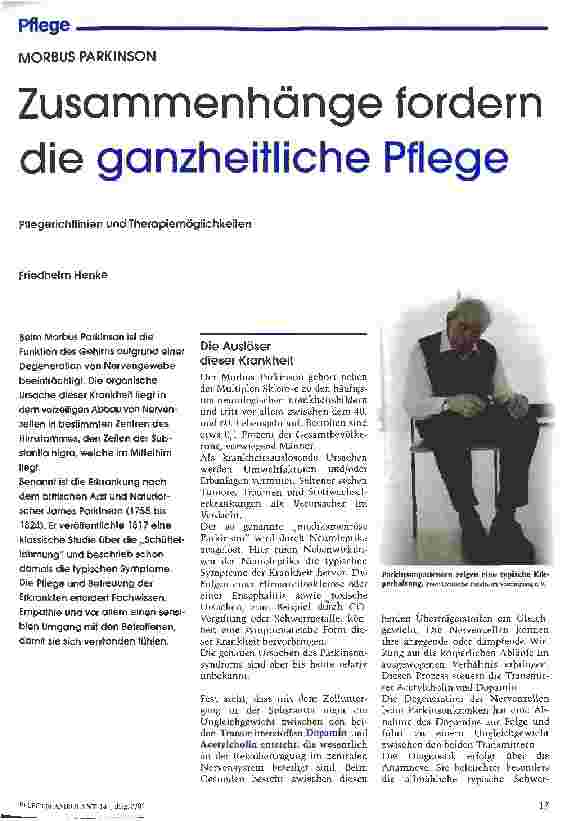 Vorschauseite 1: Zusammenhänge fordern die ganzheitliche Pflege