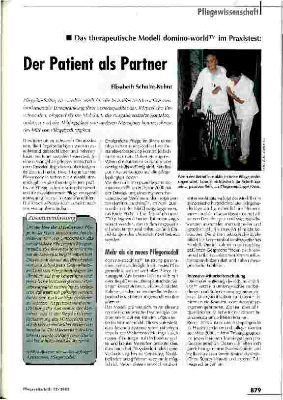 Vorschauseite 1: Der Patient als Partner