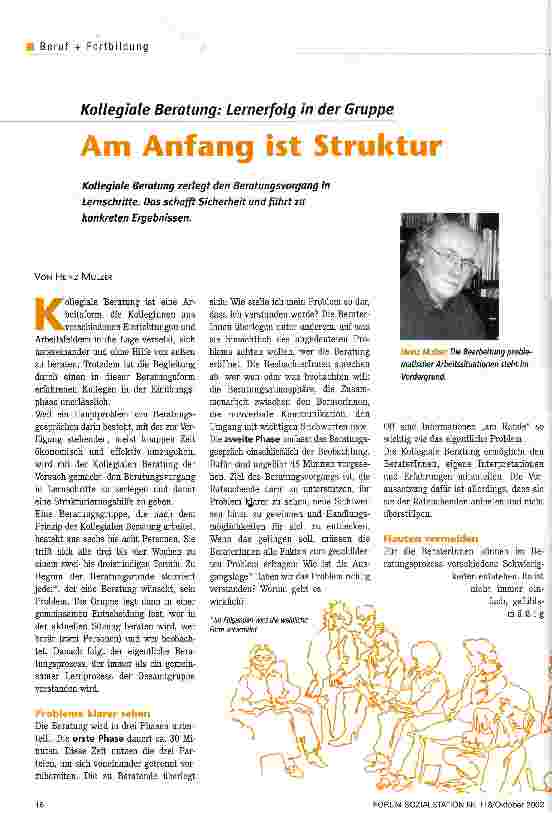 Vorschauseite 1: Am Anfang ist Struktur Kollegiale Beratung: Lernerfolg in der Gruppe