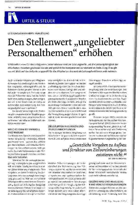 Vorschauseite 1: Den Stellenwert „ungeliebter Personalthemen erhöhen