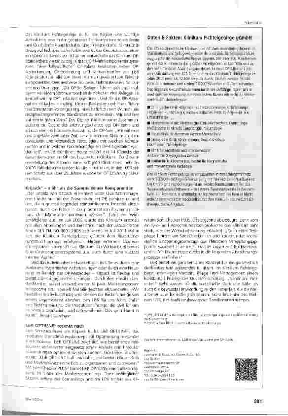 Vorschauseite 2: Positive Bilanz, nachhaltige Qualität, einheitliche Abläufe