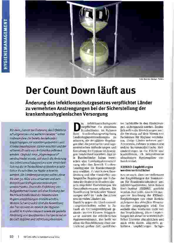 Vorschauseite 1: Der Count Down läuft aus