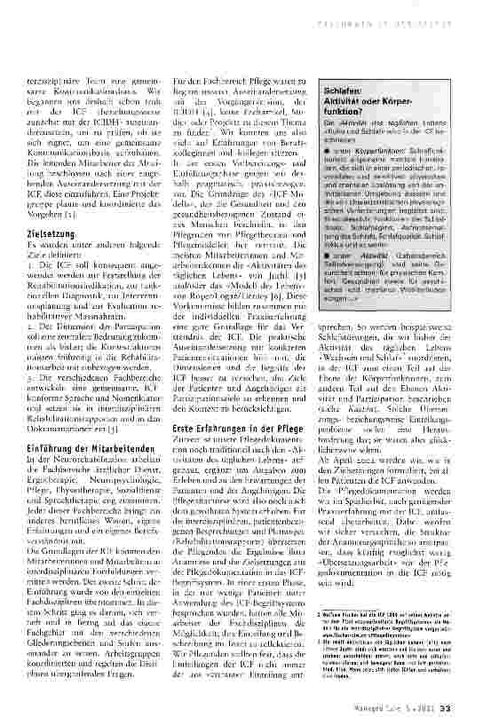 Vorschauseite 3: ICF-Klassifikation: eine geeignete Grundlage für praxistaugliche Messinstrumente?
