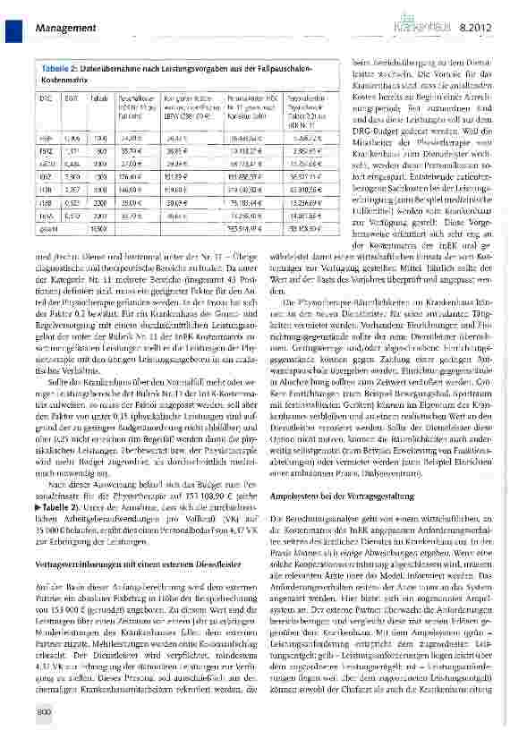 Vorschauseite 3: Die G-DRG-Kostenmatrix des InEK - ein Werkzeug für Krankenhausmanager (III)