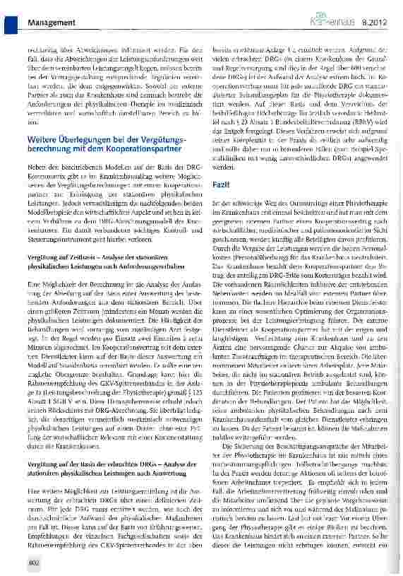 Vorschauseite 4: Die G-DRG-Kostenmatrix des InEK - ein Werkzeug für Krankenhausmanager (III)