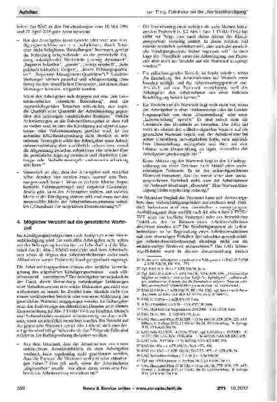 Vorschauseite 5: Fallstricke bei der „Wartezeitkündigung