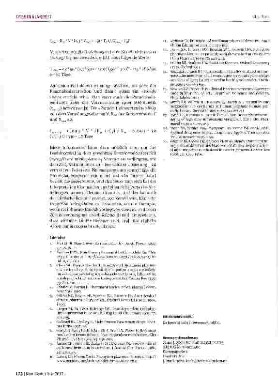 Vorschauseite 4: Klinische Anwendung der Michaelis-Menten-Pharmakokinetik am praktischen Beispiel Phenytoin