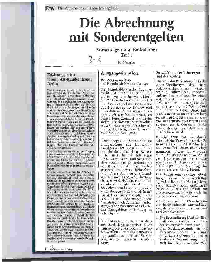Vorschauseite 1: Die Abrechnung mit Sonderentgelten
