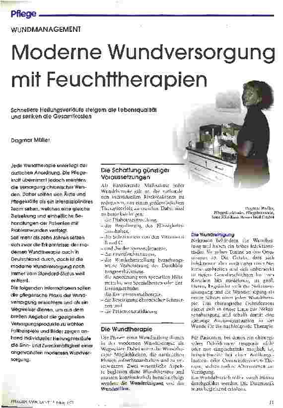 Vorschauseite 1: Moderne Wundversorgung mit Feuchttherapien