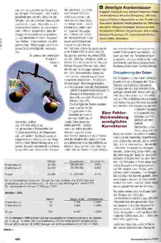 Vorschauseite 2: Deutsche Relativgewichte sind möglich Erste Ergebnisse aus einer Datenbank mit Datensätzen von fast 180 000 Patienten