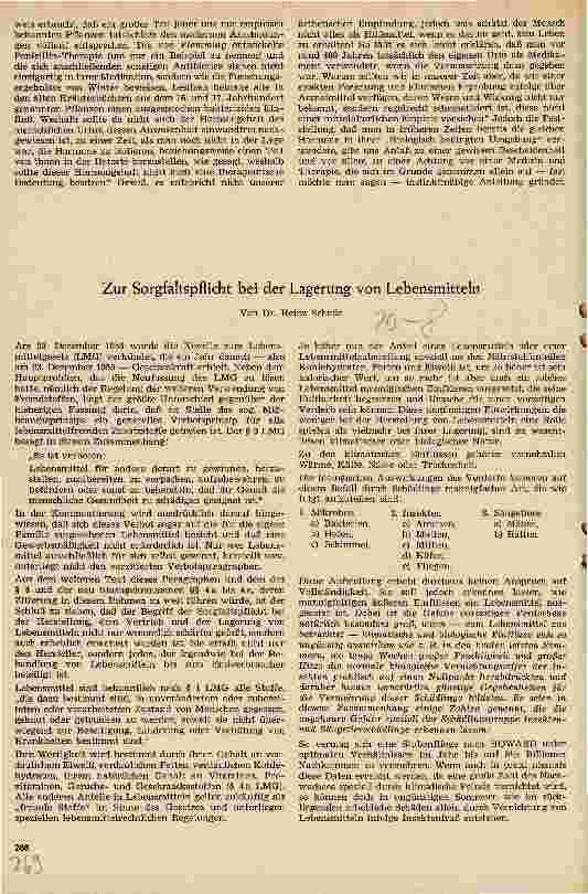 Vorschauseite 1: Zur Sorgfaltspflicht bei der Lagerung von Lebensmitteln