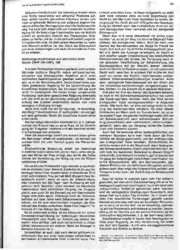 Vorschauseite 3: Die heterologe Insemination